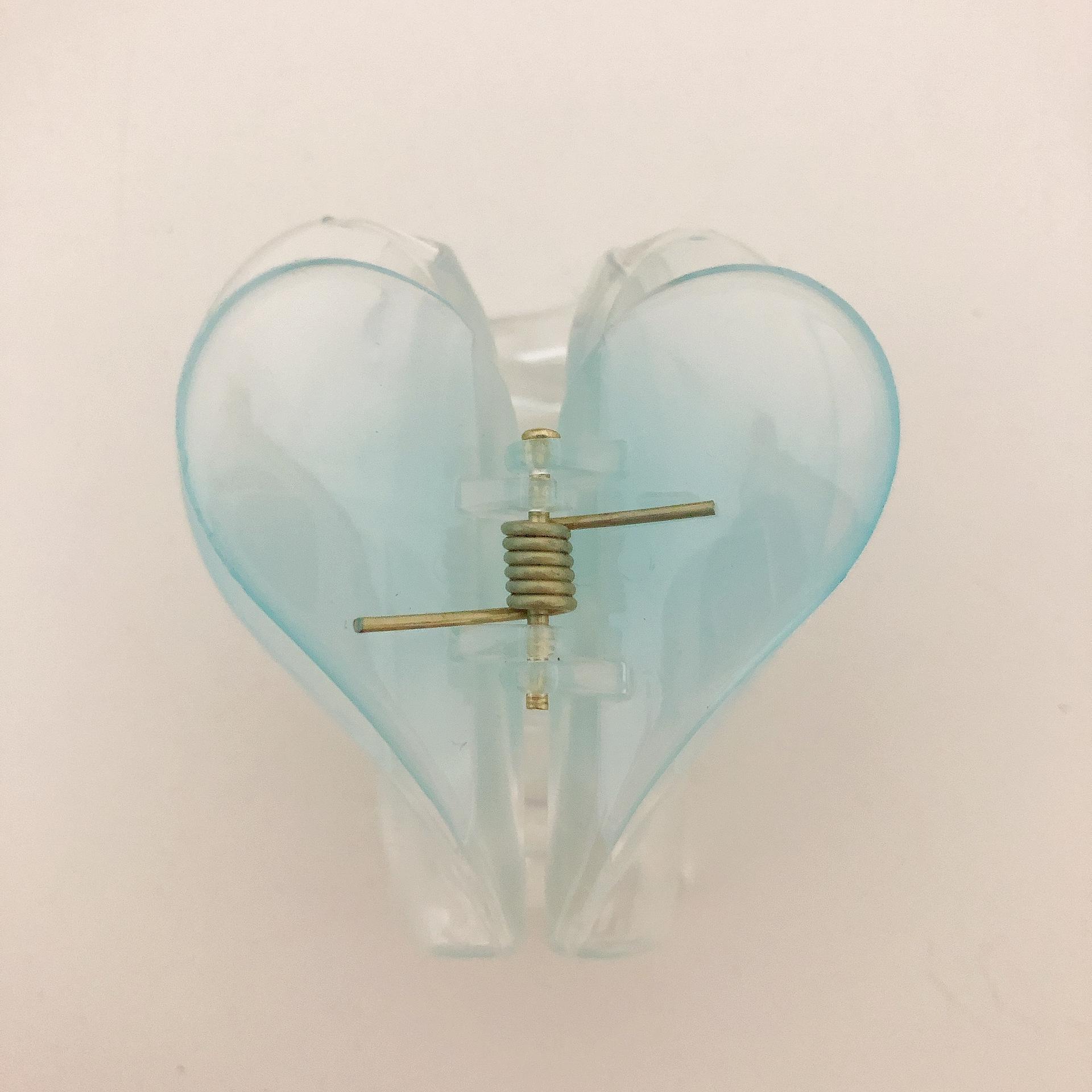 Korean Love Claw Clip Transparent Double Layer Elegant Back Head Hair Clip Women Makeup Wash Shark Clip Girls Hair Accessories