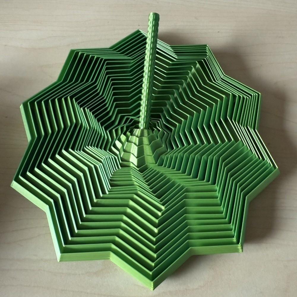 Expanded Fractal Fidget Star Model Geometric Design Whirling Spiral Ornaments  Party Games