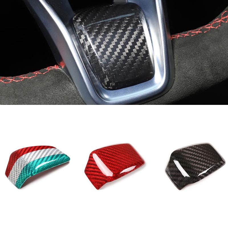 Real Carbon Fiber Steering Wheel Trim for 2020-21 Alfa Romeo Giulia/Stelvio