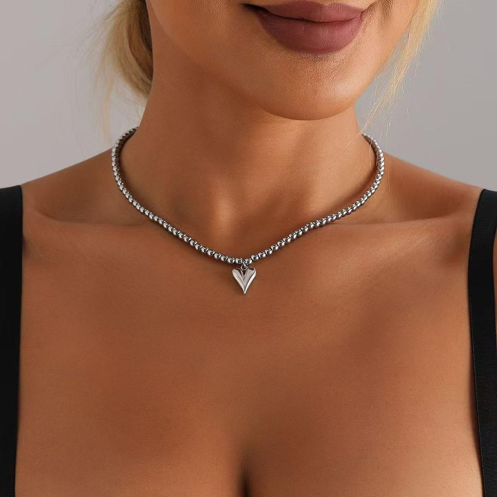 Collana Love Planet per Donna, Design, Lussuosa e Dolce Catena per Clavicola a Cuore di Diamante
