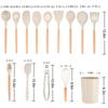 14pcs Kitchen Cooking Utensil Set with Caddy Heat Resistant Silicone Tools Non Stick Cookware Food Safe BPA Free Dishwasher Safe