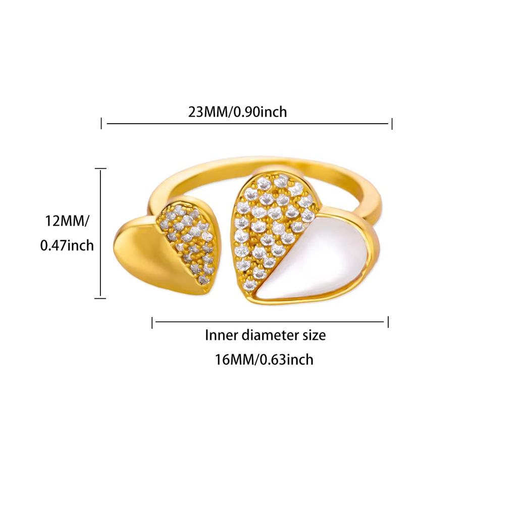 New Luxury Color Treasure Butterfly Ring Women's Titanium Steel Zircon Ring Niche High-end Light Luxury Cold Wind Index Finger Ring