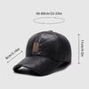 PU Leather Men's Baseball Caps Winter Thick Warm Earmuffs Hat Fashion Cycling Caps Adjustable Bomber Hats High Quality