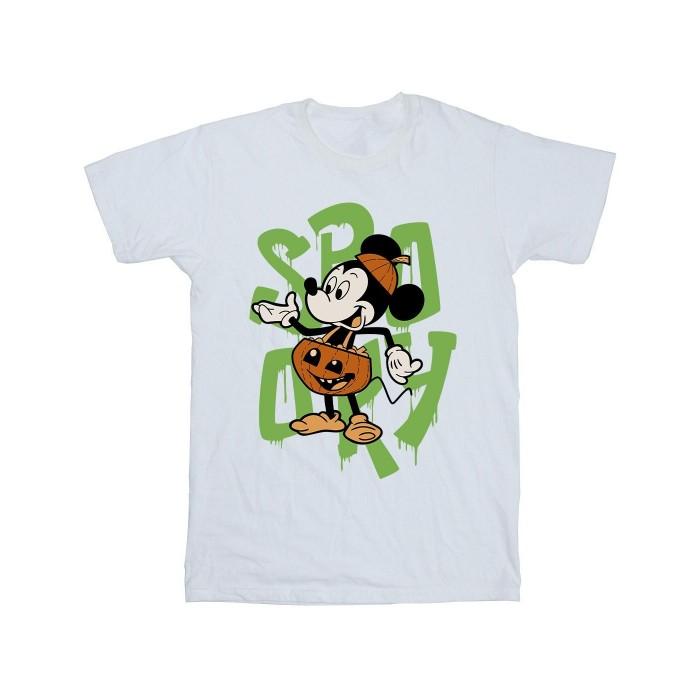 Disney Mens Spooky Mickey Mouse Cotton T-Shirt