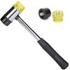Double-Face Rubber Mallet with Soft and Hard Tips, Non-Slip Rubber Handle for Soap Making , Leather Crafts, Jewelry Tools