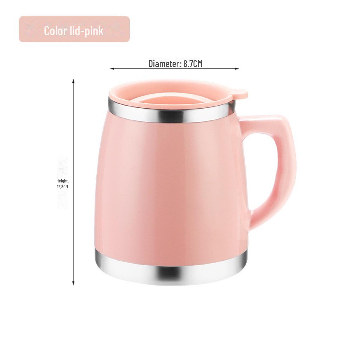 

Термокухоль з нержавіючої сталі з ручкою для чоловіків та жінок – Ідеальний для чаю, кави, офісу або води. 500ml