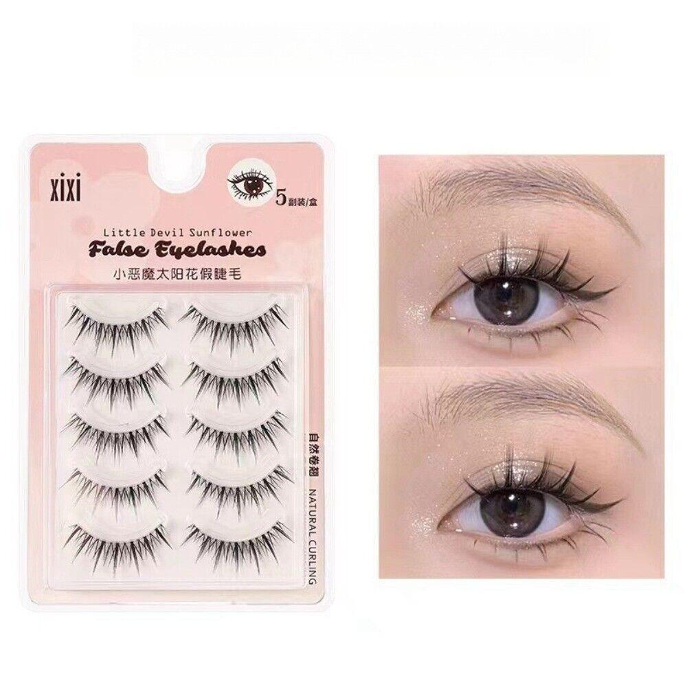 

5Pairs DIY Curled Full Strip Sweet Grafting Lashes New Fake Eyelashes Women