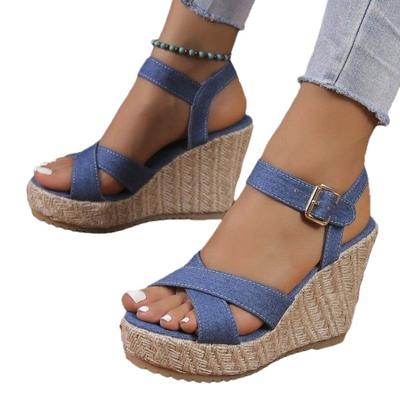 Shoes for Women Plus Size Summer Fashion Platform Wedges Peep Toe Sandals Casual Non-slip Beach Footwear Women Sandals 36-42