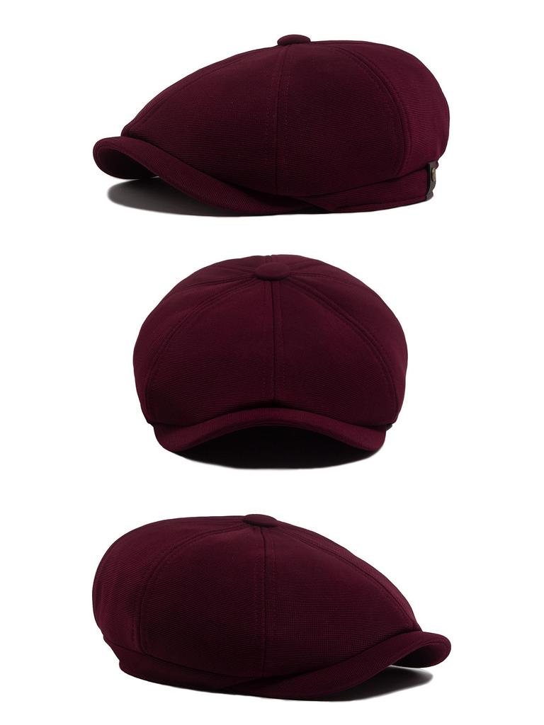 British Retro Octagonal Cap: Unisex Fashion Beret for Spring & Autumn - European & American Style Newsboy & Duckbill Design