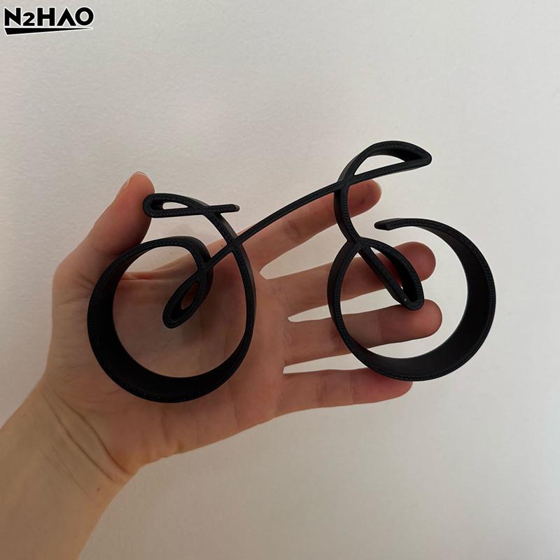 Modern Mini Bicycle Model for Desk 3D Minimalist Table Ornament Collectible Art Piece for Home Display