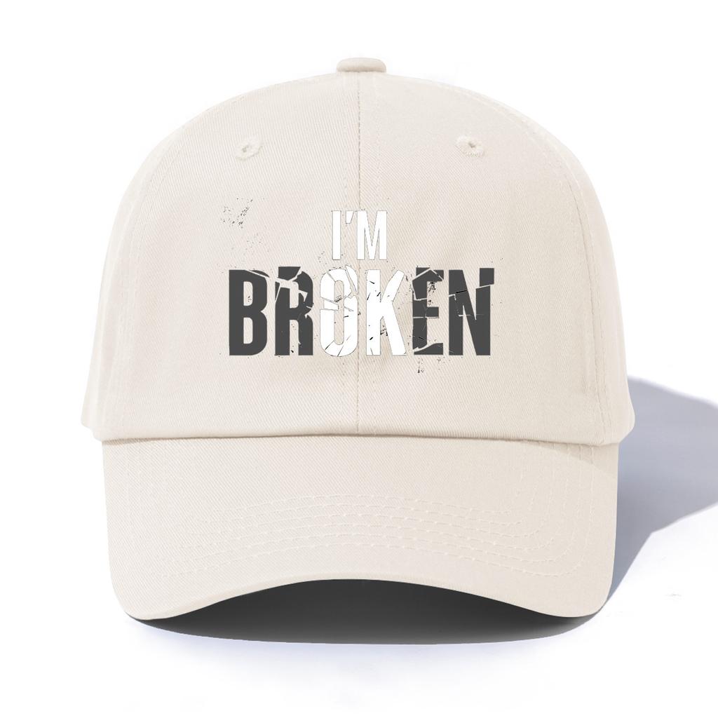 1pc IM OK Print Baseball Cap for AdultsMinimalist Retro Style Casual Soft Adjustable Dad HatPerfect As Gift