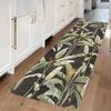 Vintage Tropical Plant Leaf Non-slip Carpet Soft Doormat Washable Runner Rug for Hallway Kitchen Boho Home Decoration