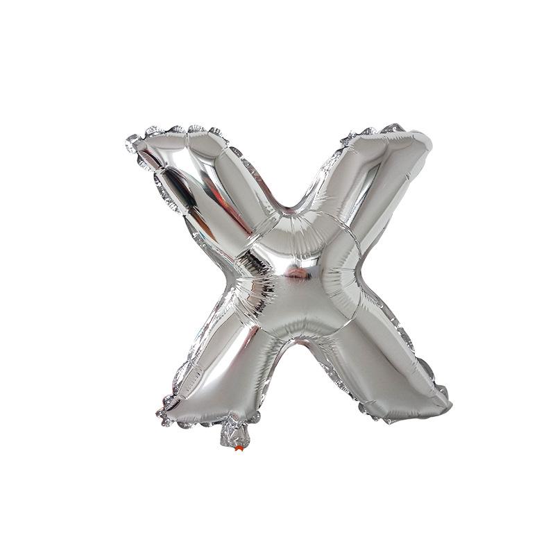 50pcs Letter Balloon Aluminum Foil 50 Cm Bright Gold Silver Aluminum Film Letter Balloon