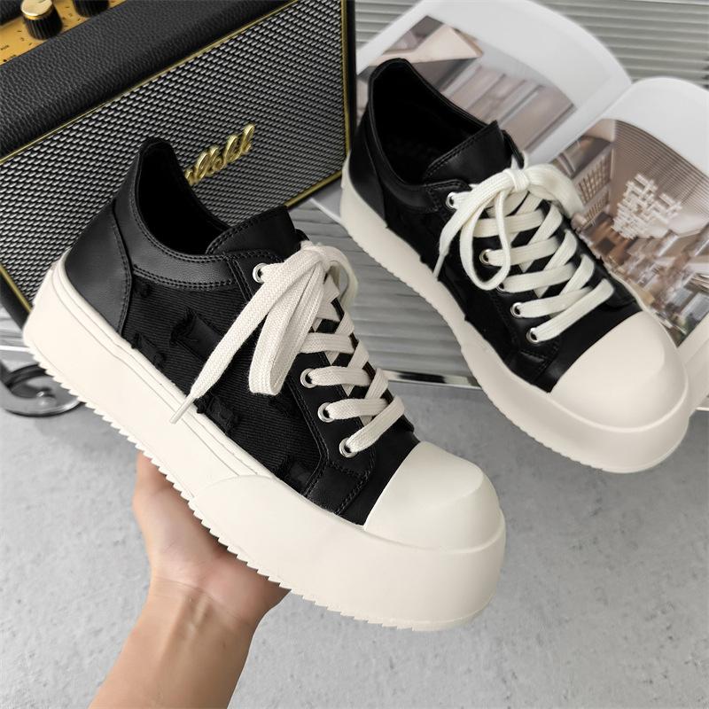 2025 new summer casual board shoes platform heightening couple big head derby shoes 45455-35355-J