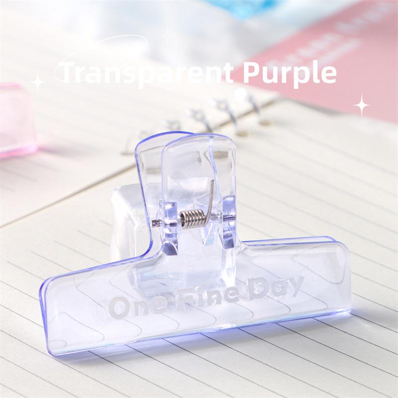 Simplicity Paper Clip Transparent Visible Acrylic Clip Scrapbook Sticker Storage Clip Student Supplies Lovely Stationery