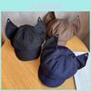Autumn Cat Ear Octagonal Hat With Breathable Cotton For Fashionable Women