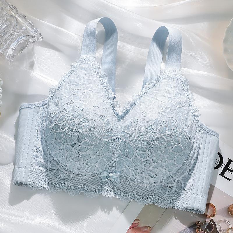 Thin Lace Without Steel Ring, Big Chest, Breathable, Closed Breasts, Bra Cover Gathered To Prevent Sagging