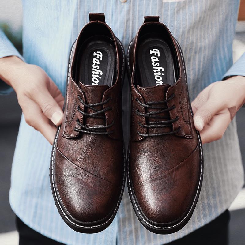 Fashion New Trend Mens Casual Leather Shoes Hot Sale Male Oxford Shoes Classic Business Sneakers Tenis Masculino Comfy Business Footwear