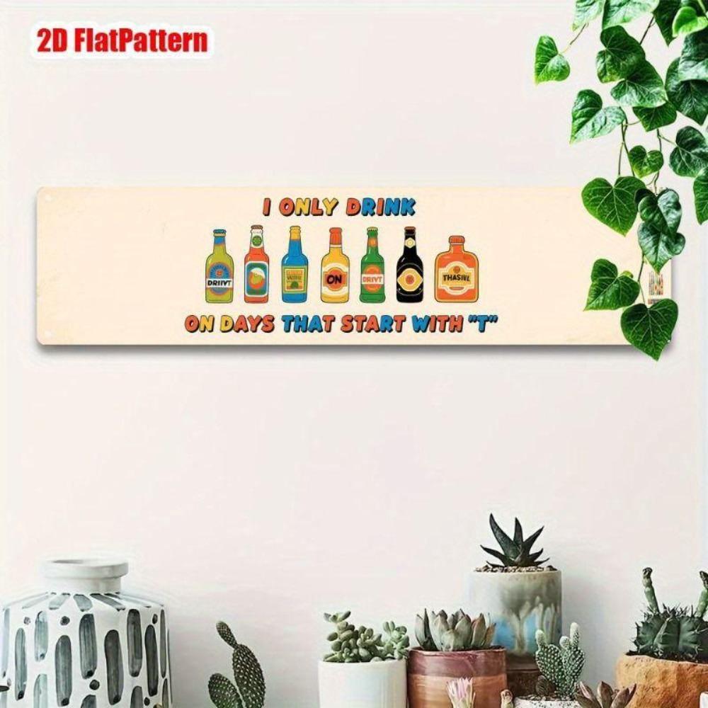 Retro Metal Wall Art for Home Office Beer Bar Decor