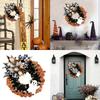 Eerie Halloween Wall Wreath Haunting Halloween Specters Wreath Eerie Handmade Decoration for Ghoulish Parties