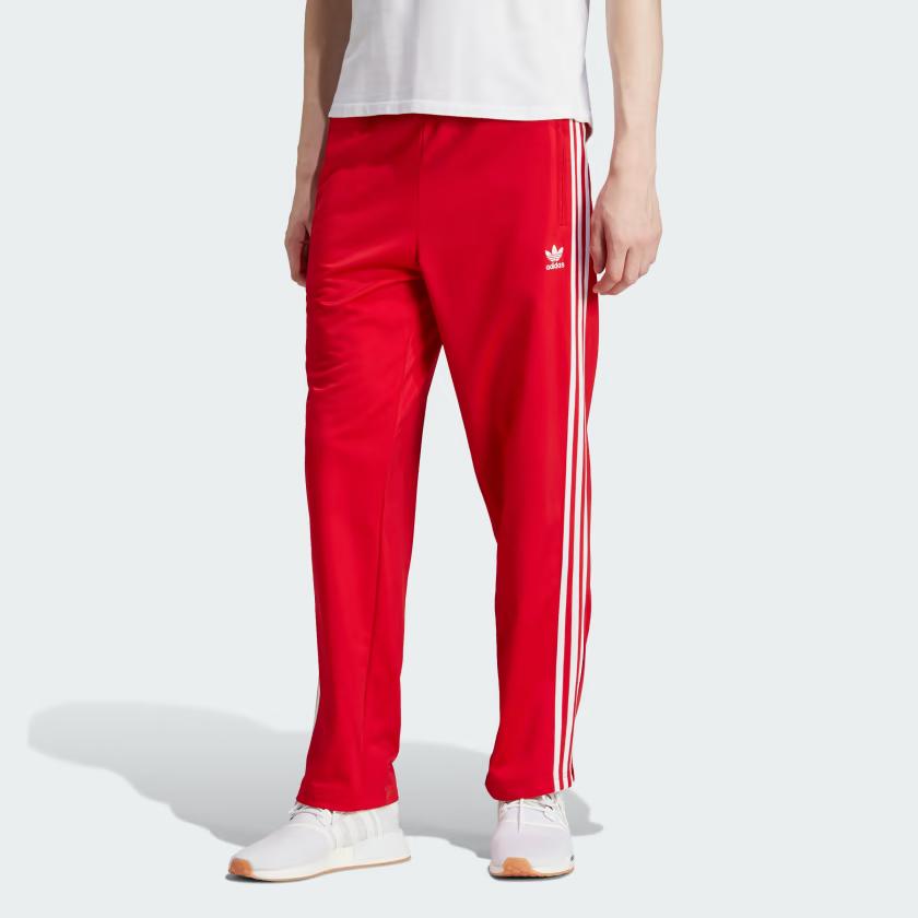 Adidas Originals Firebird Classics Three Stripe Color Block Retro Sports Knit Pants Men Bottoms Crimson IJ7057