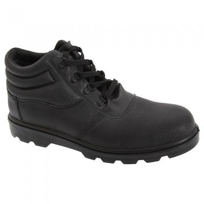Mens Grain Leather Treaded Safety Toe Cap Boots