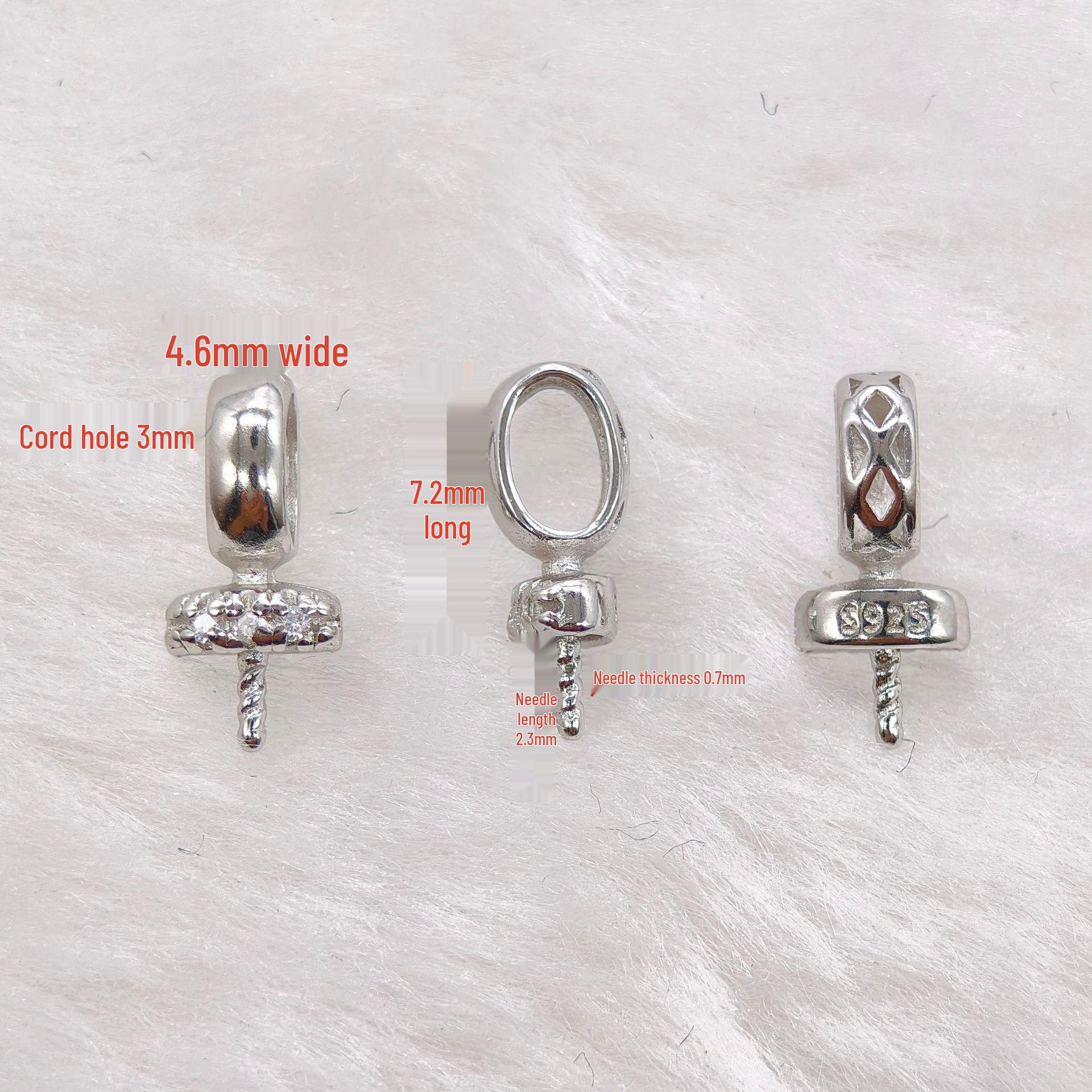 

2025 Sterling Silver Pendant Clasp Necklace with Pearl, Agate, Turquoise, Jade Beads біле золото кольору
