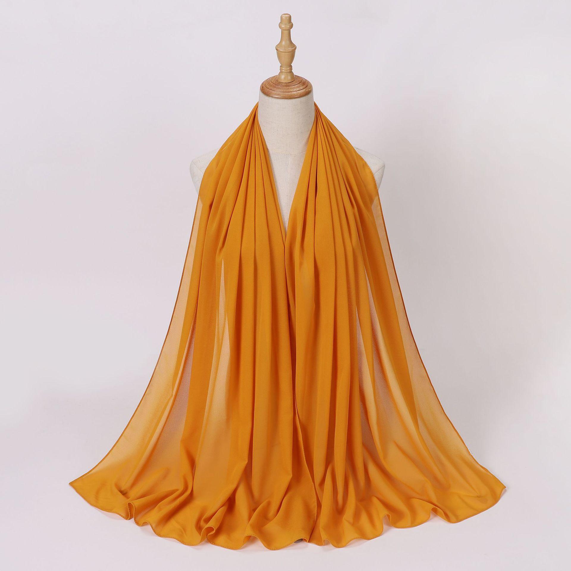 

Summer New Chiffon Scarf For Women Girls Students Solid Color Thin Scarves Soft Knitting Viscose Shawl Spring Female Wrap Shawls имбирный