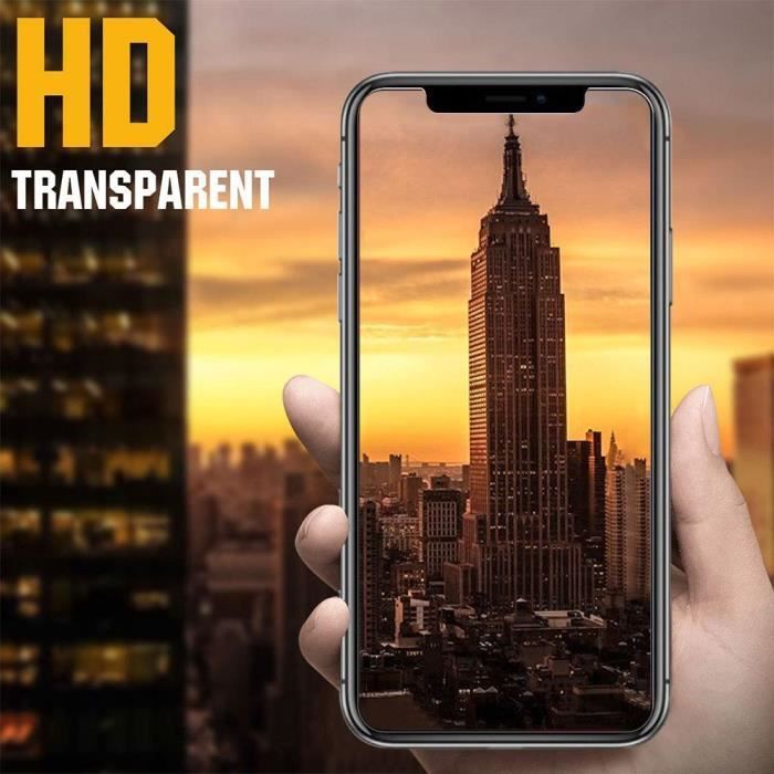 Verre Trempé iPhone XR, 2.5D Film Protection Ecran, Vitre HD de dureté 9H Screen Protector pour Apple iPhone XR 6.1" Transparent