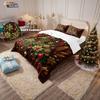 3pcs Colorful Christmas Tree Print Coreless Duvet Set Multi Size Bedroom Dormitory Bedding Decoration, Machine Wash Design