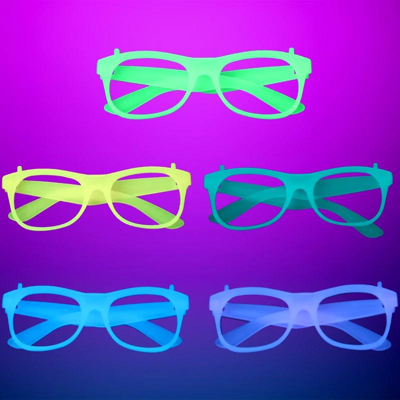 Pack 5 Color Changing Led Glasses Glow Glasses For Neon Party  Rave Glow In The Dark Birthday Favors For Children And Adults