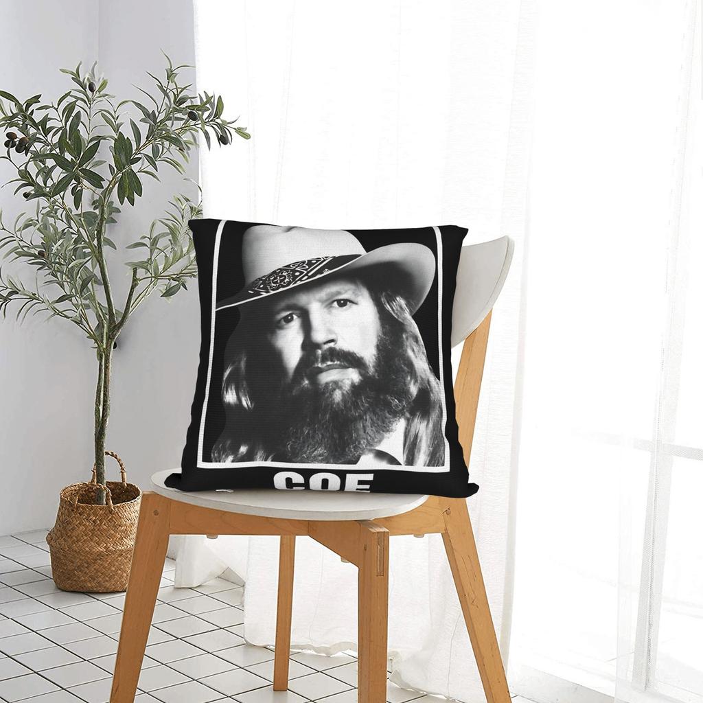 In Memory Of David Allan Coe 1939- Pillowcases Retro Portrait Tribute Pillow Case For Living Room Bed Chair Pillow Cover