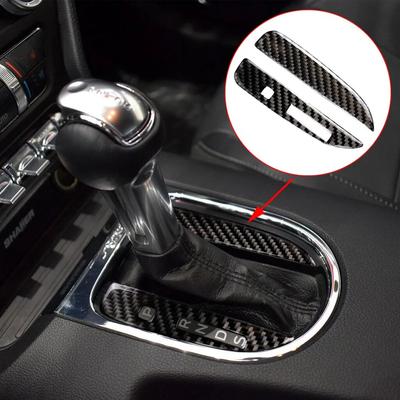 Nálepka na ozdobný kryt panelu centrálního ovládání automobilu pro interiérové doplňky z uhlíkových vláken Ford Mustang 2015-17