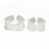 Matte Irregular Concave Wide Band Adjustable Ring Women Men Minimalist Modern Geometric Open Finger