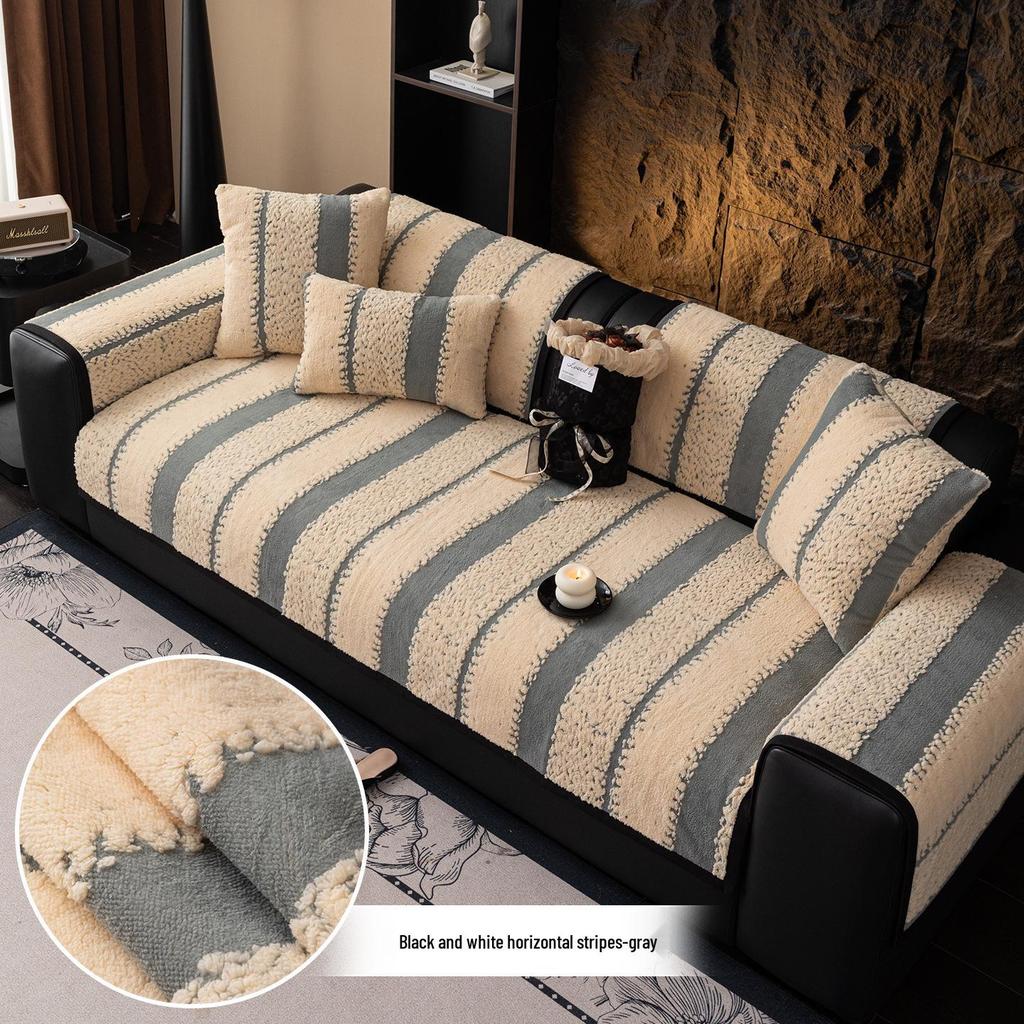 Verdickter Plüsch-Leder-Sofabezug - Rutschfest, Kratzfest für Katzen, Herbst/Winter 2025