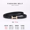 Womens Slim Genuine Leather Belt With Zinc Alloy Buckle Casual Office Chic Waistband Dresses Pants Skirts