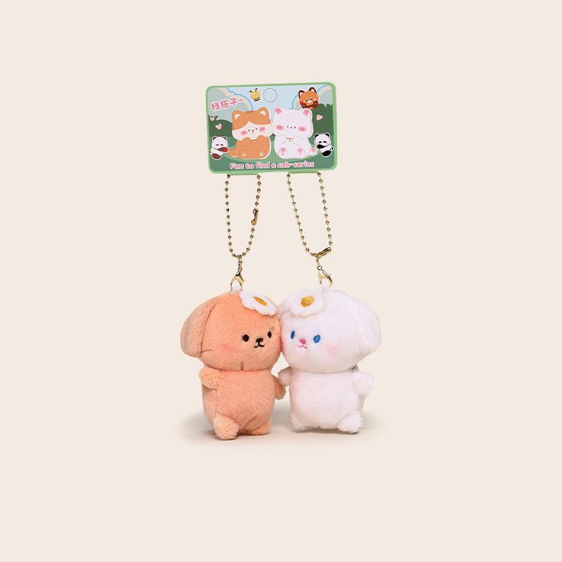 Paire Magnétique Mignon Animal en Peluche Porte-clés Pendentif Sac à Dos pour Enfants