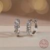 Small Hoop Earrings 925 Sterling Silver Hollow Sparkling Ear Buckles For Women Wedding Fine Jewelry