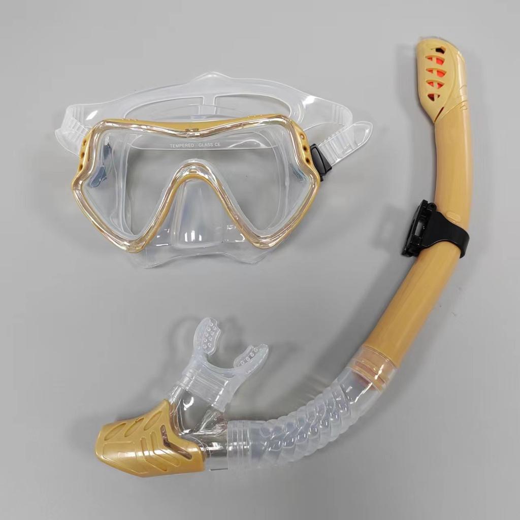 Diving Goggle Snorkeling Dibble Snorkel Set Men and Women Large Frame Silicone Mask Swimming Snorkeling Mask Diving Glasses