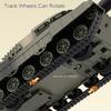 1:36 Leopard 2 Main Battle Tank Model Witness-136 Drone Alloy Diecast Car Toys Sound Light Pull Back Vehices Boy's Birthday Gift