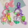 Ins Cute Tulip Keychain Color Ball Pendant Small Fresh Resin Car Key Chain Women'S Backpack Accessories Phone Case Charm Gift