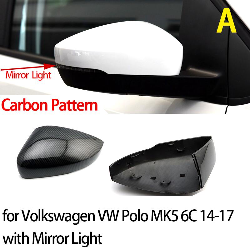 Carbon Look Side Wing Mirror Cover for VW Golf 7.5 MK7 7 GTD R GTI 6 Passat B7 CC Scirocco Polo 6R 6C MK6 Cap for Jetta 6 MKVI