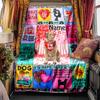 Dog Mom Blanket Personalized Name Soft Comfortable Stylish Blanket Car Blanket Perfect For Travel Camping Outdoor Home Suitable For All Seasons