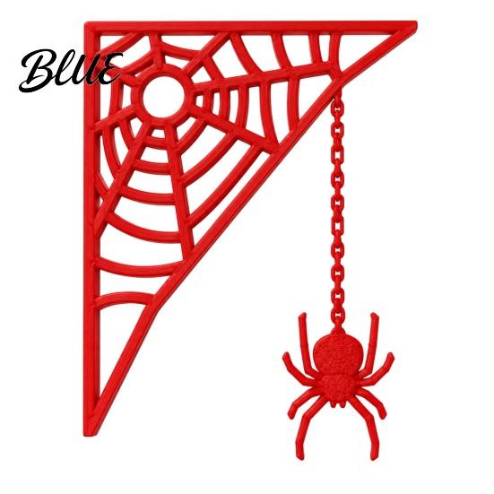 Scary Party Supplies 3D Printed Spider Web Door Corner Decoration for Halloween Party Upside-down Figurine Spooky Upside Down Wall Decor Lightweight