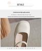 White Chunky Sole Mary Janes - Women's Spring/Autumn 2025 High-Heel Elevating Leather Shoes