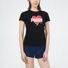 Puma Heart Print Logo Vintage American Style Crew Neck Short Sleeve T-Shirt Women Tops Black 845596-01