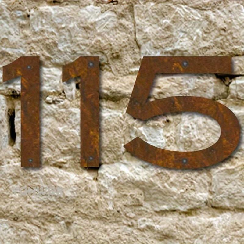 Rusty Metal Address Numbers Letters Vintage Outdoor Decor