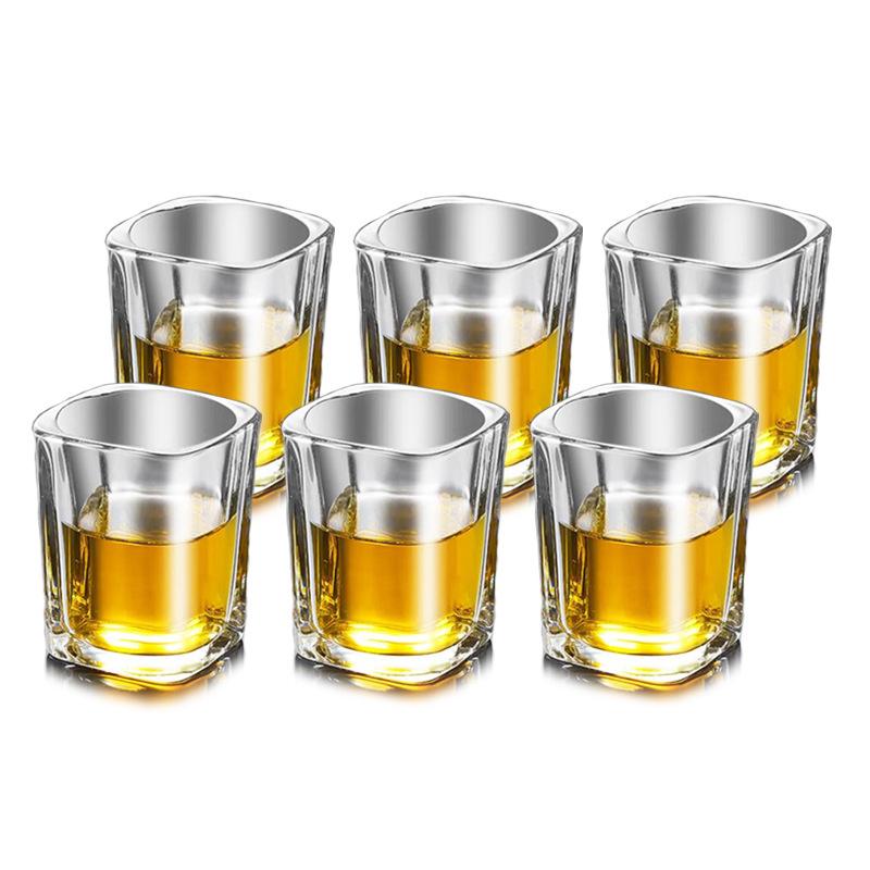 12pcs Set Wine Glass Shot Glass Whiskey Cups Set Creative Drinkware Gifts for Housewarming Party Wedding Anniversary Transparent