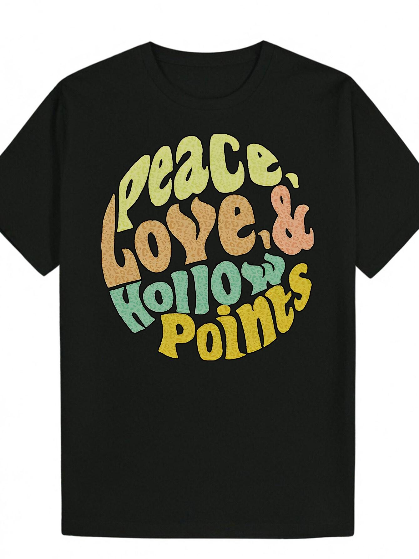 Casual Summer T-shirt -  Peace L