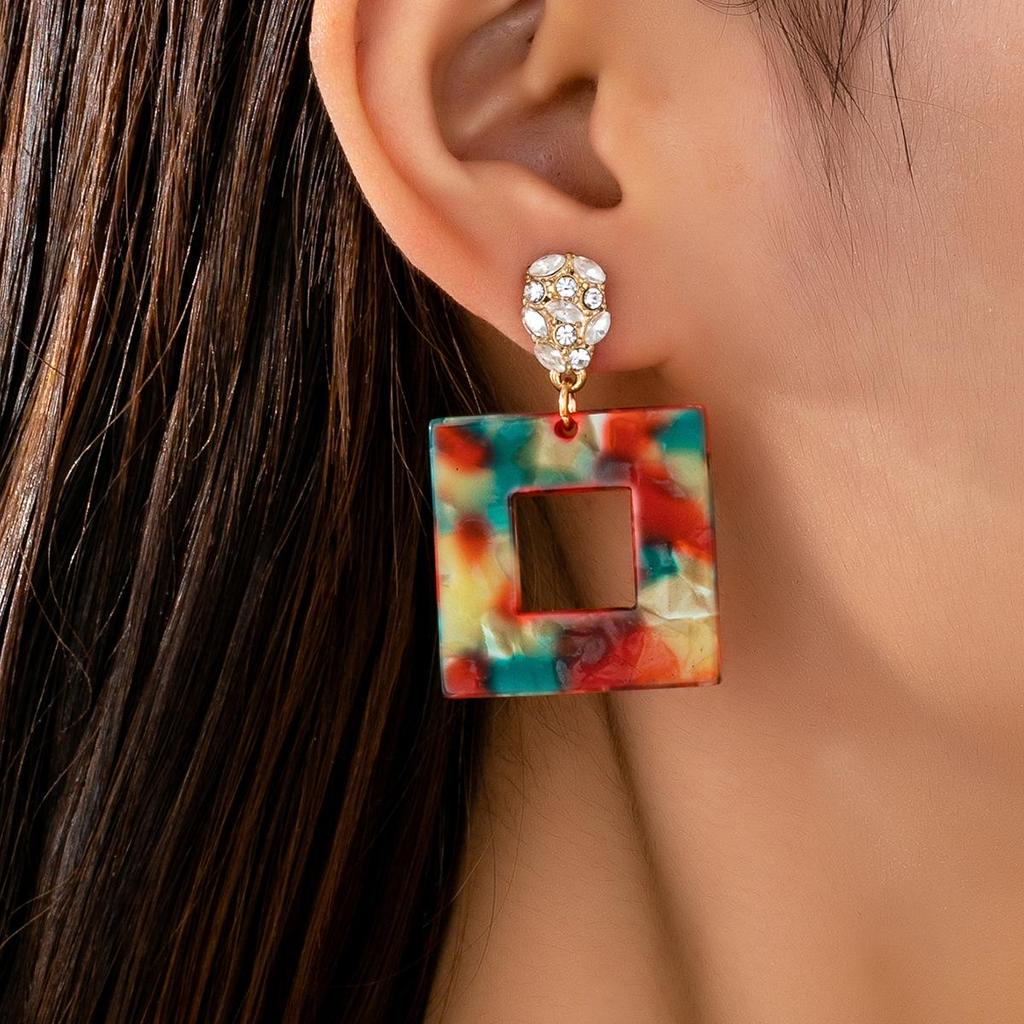 Geometric Women's Trendy Acetate Dangle Earrings